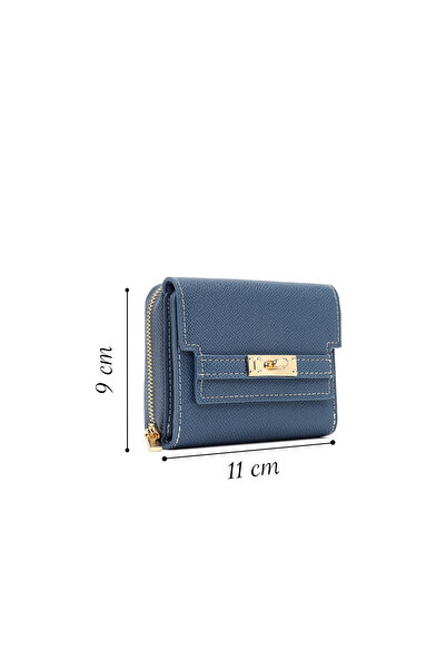 Derimod Women's Blue Printed Wallet 000A2D5619Cv