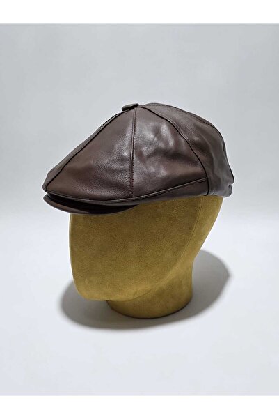 PaminBags Aksesuar Genuine Leather Patchwork Cap Hat