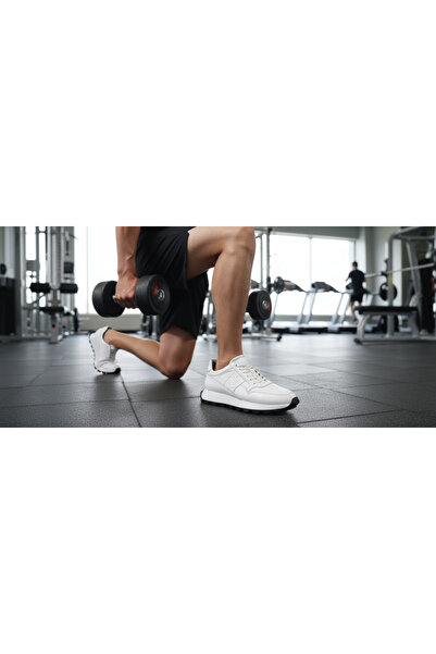 Growish Gr0426 Genuine Leather Inside and Out Double Color Long Lightweight Eva Sole Fitness Running White Sports Shoes