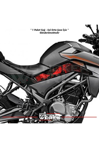 ARONA CFMOTO 250NK Orta Şase Kaplama Punisher Desen Sticker