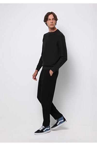 Colin's Regular Fit Mid Waist Straight Leg Men's Black Trousers