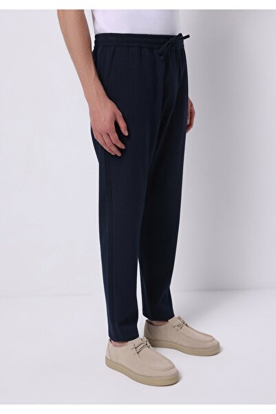 Colin's Slim Fit Mid Waist Long Leg Men's Navy Blue Trousers