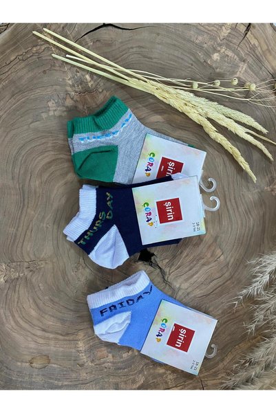 Shiron Sportswear&Company 3 Pack Boy Socks