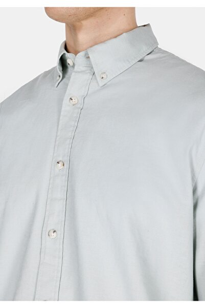 Colin's Regular Fit Shirt Neck Düz Erkek Yeşil Uzun Kol Gömlek