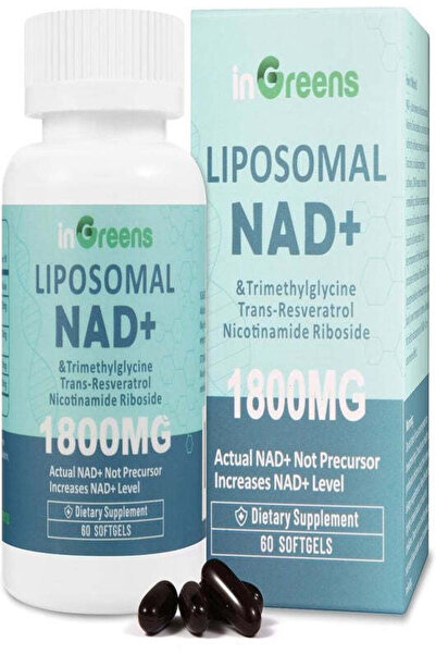 inGreens Liposomal NAD+TMG+RESVERATROL+NİCOTİNAMİDE LONGEVİTY 1800 mg 60 Softgel