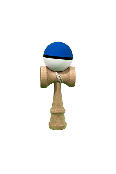 Berbis Kendama X Originala - Jucarie din Lemn, 18 cm, Model Multicolor Albast...
