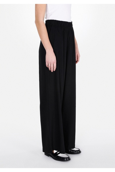 Colin's Regular Fit High Waist Wide Leg Women's Black Trousers
