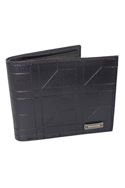 Vadodara Men's Fold Wallet, black faux leather, 11.5 x 9.5 x 2.5 cm