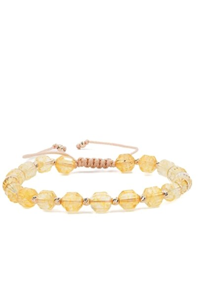 MANAVA 14k gold bracelet with 20 balls and citrine