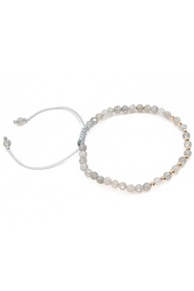 MANAVA Bracelet with 10 14k Gold balls and faceted labradorite spheres