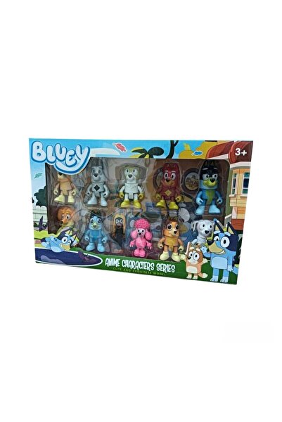 Virtual Trend Set 11 Figurine Bluey si Bingo, Virtual Trend, 6 cm, Multicolor
