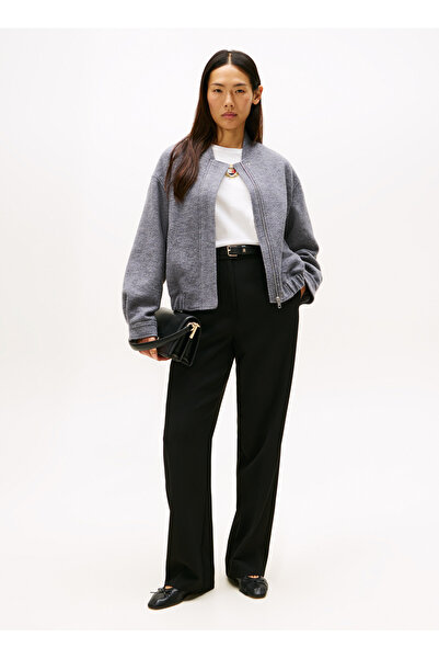 Tommy Hilfiger Standart Gri Kadın Ceket WW0WW45724P03