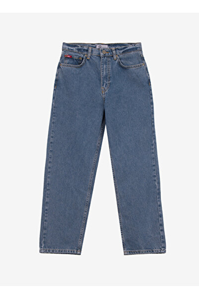 Lee Cooper High Waist Straight Leg Straight Gray - Blue Women's Denim Pants 261 Lcf 121012 Clara Rastaba