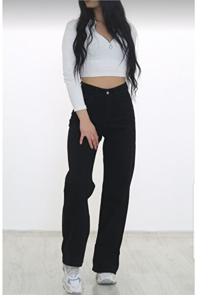 WODDİ جينز نسائي فضفاض من مورينا روز قماش قابل للتمدد 90's ذو قصة فضفاضة للغا...