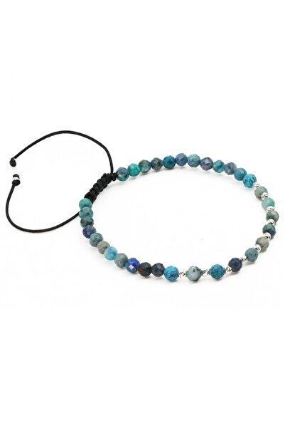 MANAVA Brățară cu 12 bile de Argint 925 și sfere fațetate din crisocolă