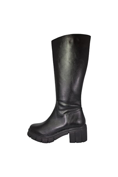 Nine West women's over-knee black faux leather biker boots, size 39 EU