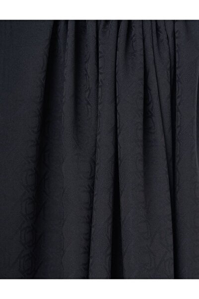 Kayra Cross Logo Viscose Shawl Black