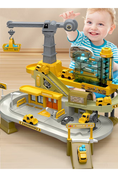 Generica Construction Railway Train Parking Toy Set - Multifunctional Educational Toy for Children