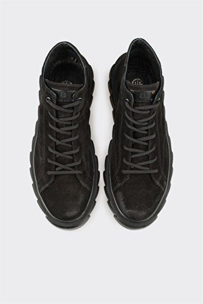 Elle Shoes Siyah Deri Erkek Spor Bot