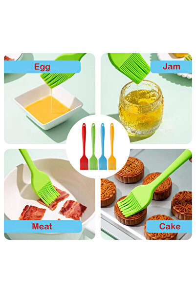 Blythornix Silicone Pastry Brushes for Baking and Cooking, Food Basting Brush for Grill, Oil Brush Set 4 Packs