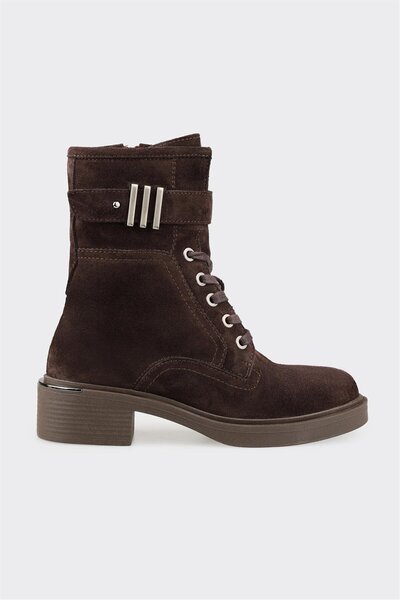 Elle Shoes Kahve Deri Kadın Günlük Bot