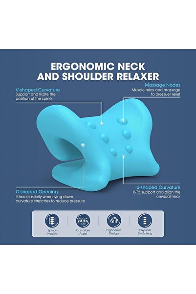 COOYA Neck and Shoulder Relaxer w/Magnetic Therapy Pillowcase, Neck Stretcher Chiropractic Pillows