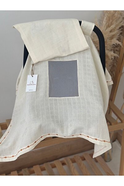 MAMARADUGA Single Stroller Cover Single Layer Muslin Embroidered Scooter Rabbit (Special Production)