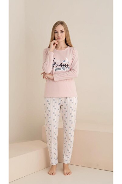 Lina&Noor طقم بيجامة قطنية مزدوجة