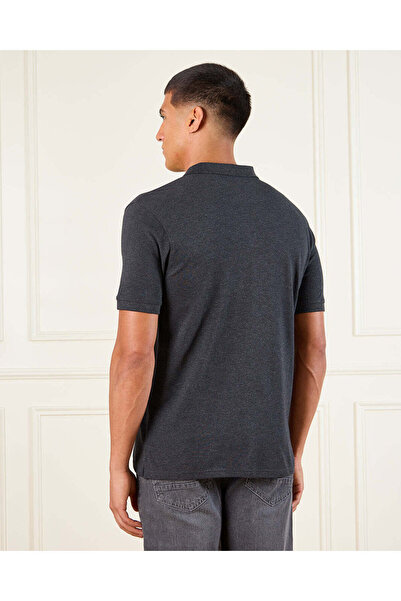 REDTAG Men Charcoal Basic Polo Shirt