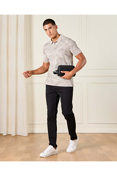 REDTAG Men Brown Printed Polo Shirt