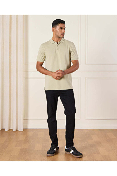 REDTAG Men Green Basic Polo Shirt