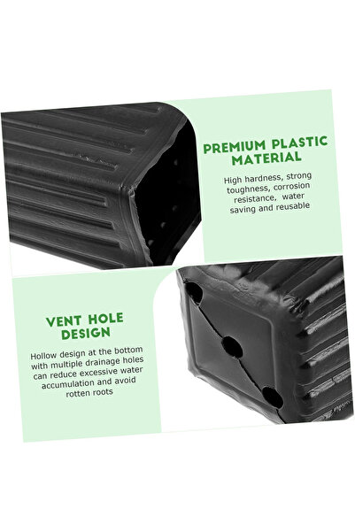 OEM Deep pots, black for tall flowers or fruit trees, 30x10x10 cm, set of 50 pieces