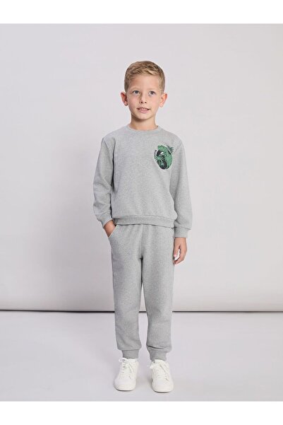 LC Waikiki Lcw Kids Printed Boys' Sweatshirt and Sweatpants