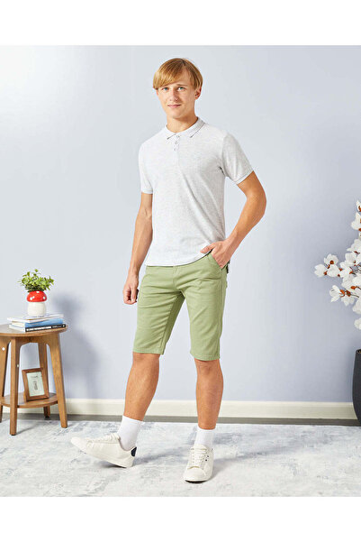 REDTAG Senior Boys Grey Basic Polo Shirt