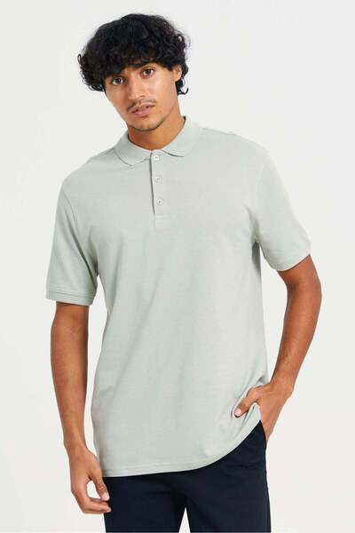 REDTAG Men Mint Basic Polo Shirt