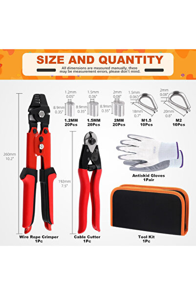 OEM 84-piece cable crimping kit, cutting pliers and crimping pliers