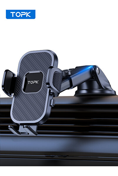 Choice حامل هاتف السيارة TOPK D38-X للوحة القيادة، حامل هاتف السيارة قابل للت...