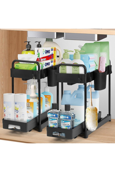 OEM Extendable 2-tier organization shelf, black