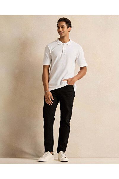 REDTAG Men White Basic Polo Shirt