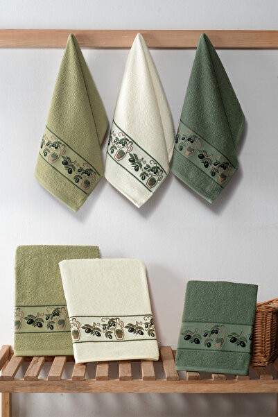 DNZGÜLCAN Набір з 6 кухонних рушників з візерунком 30x50 см | 100% бавовняний рушник для рук, серветка для витирання