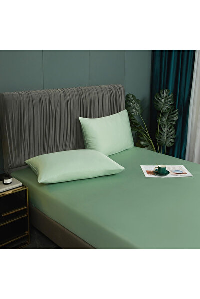 OEM Green bed sheet, with zipper, 140x200 cm + base height 25-30 cm