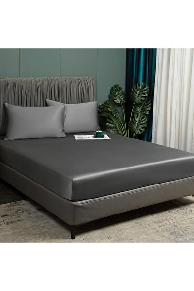 OEM Gray bed sheet, with zipper, 180x200 cm + base height 25-30 cm