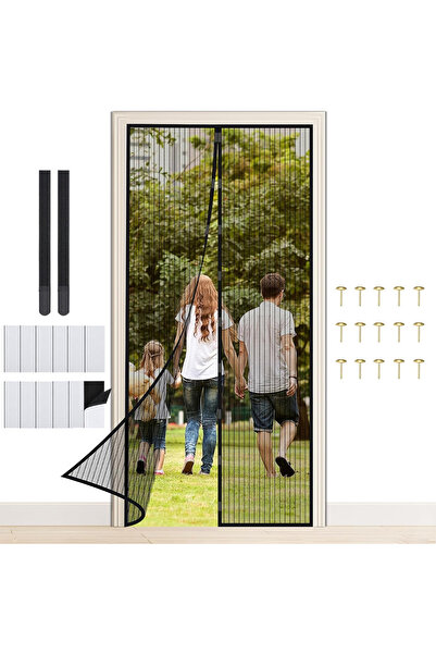 OEM Thick insect net curtain, no holes, 95x210 cm Black