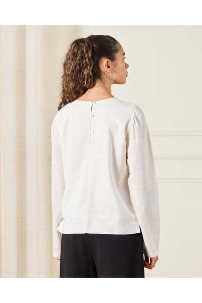 REDTAG Senior Girls White With Embroidered Top