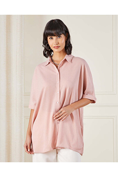 REDTAG بلوزة نسائية وردية اللون بنقشة مميزة