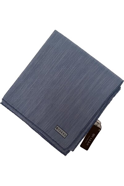 Vakko Monogram Pamuk İpek Eşarp 3000655-Bebe Mavi