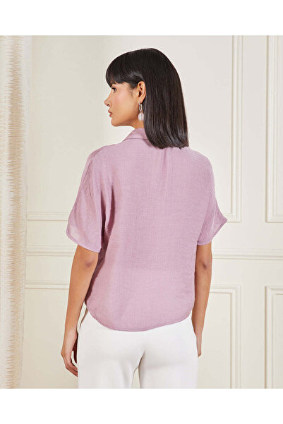 REDTAG Women Lilac Casual Shirt Blouse