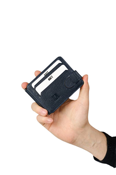 MFT Leather Design Genuine Leather Men's Wallet with Pull Tab | 3115 Flother Navy Blue