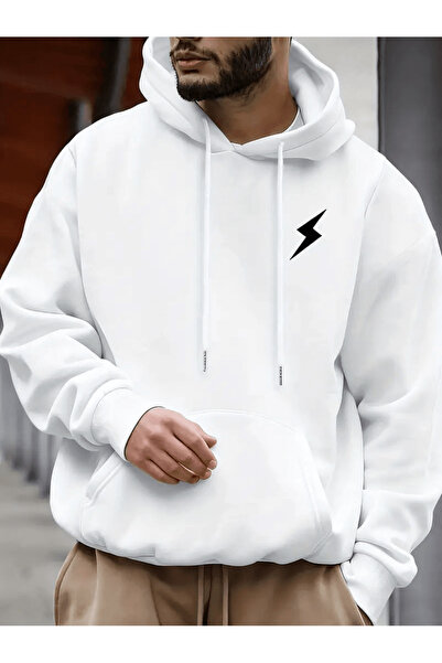 ibibik moda هودي رجالي شيمشيك مطبوع بغطاء رأس