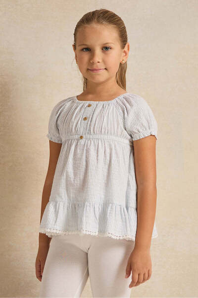 REDTAG بلوزة مخططة باللون الأزرق للبنات